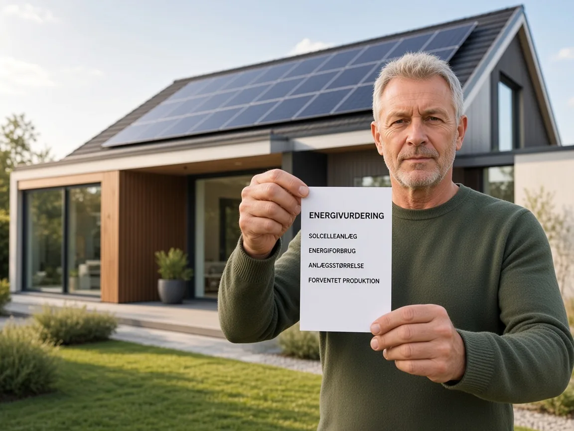 Boligejer med energivurdering til solcelleanlæg