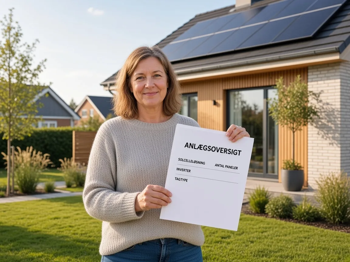 Boligejer med oversigt over solcelleløsning
